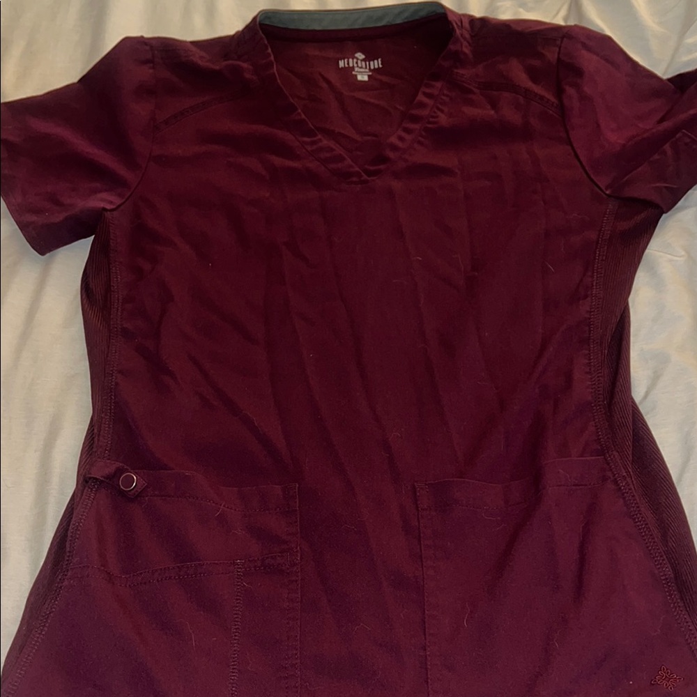 Maroon V-Neck Women's Top
